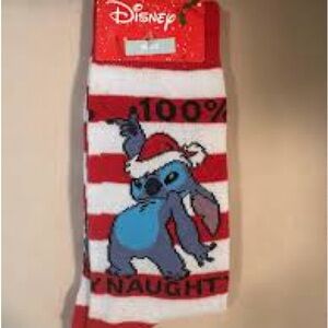 Disney Stitch 100% Naughty Holiday Socks